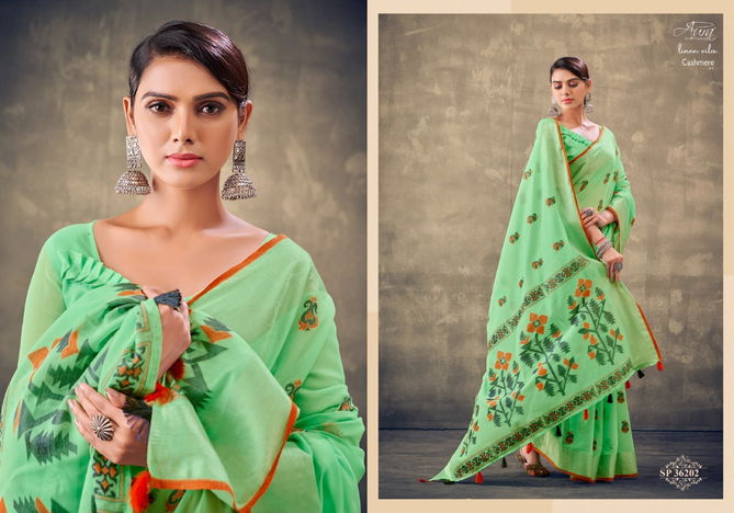 Aura Cashmere 1 Casual Wear Wholesale Printed Sarees Catalog
